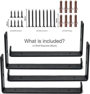 Top Notch Heavy Duty Metal Shelf Brackets Steel Bracket for Wooden Wall ...
