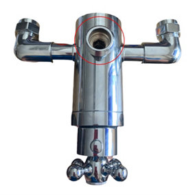 Top Outlet Shower Mixer Valve 1/2" to 3/4" Rigid Riser Rail Connector VM66 VM68