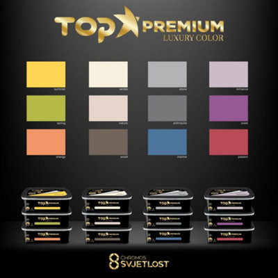 TOP PREMIUM Luxury Color -VANILLA Interior Wall dispersion paint, high opacity, 2.5 l, s. Easy to apply
