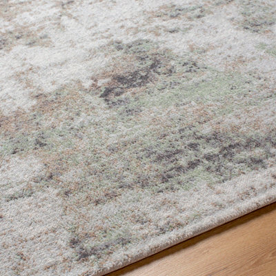 TOPAZ Abstract Modern Marble Light Brown/Charcoal Area Rug 160 x 215 cm