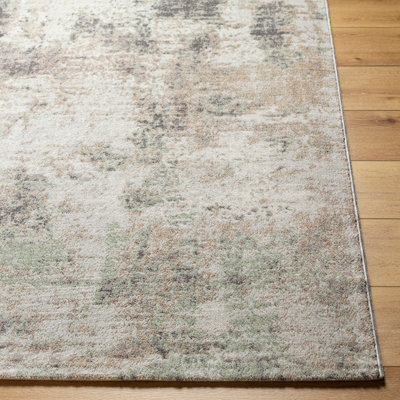 TOPAZ Abstract Modern Marble Light Brown/Charcoal Area Rug 160 x 215 cm