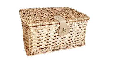 Topfurnishing Picnic Hamper Basket With Lid Latch No Lining Pine Medium ...