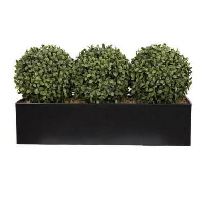 Topiary Ball (54cm) Window Box Black, Triple