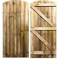 Topsham Curved Featheredge Side Gate - 1800mm High x 850mm Wide - Left Hand Hung