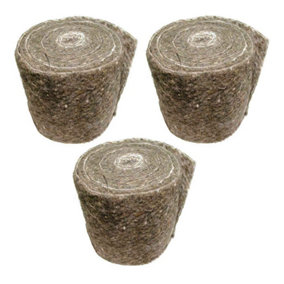 Topsleeve Pipe Insulation Lagging Natural Wool Felt Wrap (Pack of 3 Rolls)