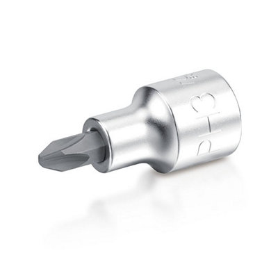 Toptul 3/8 Inch Star Drive Phillips Socket Bit Satin Chrome Garage Tool ...