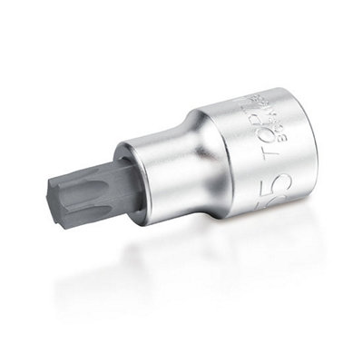 Toptul 3/8 Inch Star Drive T50 48mm Torx Socket Bit Steel Heavy Duty ...