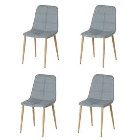 Torino Dining Chair, Cool Grey, Pack of 4 Chairs