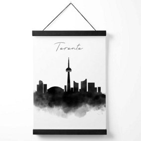 Toronto Watercolour Skyline City Medium Poster with Black Hanger