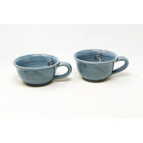 Torres Ferreras Cielo Hand Dipped Stoneware Set of 2 Breakfast Cups (D) 12cm x (H) 6.5cm