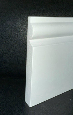 TORUS  MDF SKIRTING BOARD (L)2400mm(H)138mm(T)17mm -FULLY FINISHED- No painting required-Pack of 5- Special Discounted price.