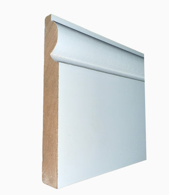 TORUS MDF Skirting Board (L) 2400mmx 120mmx17mm  with Smooth FULLY FINISH- PACK OF 5- No Required Paint- special discounted price