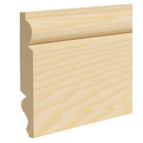 Torus Pine Skirting Boards 120mm x 20mm x 3.9m. 4 Lengths In A Pack