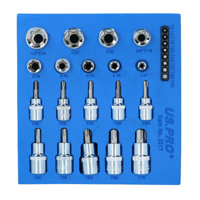Torx / Star Male And Female Sockets And Bits E10 - E20 / T8 - T70 ...