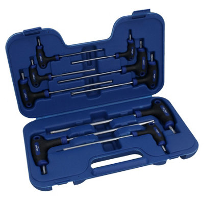 Torx Star Security Torx T Bar Handled Set TRX T10 - T50 9pc | DIY at B&Q