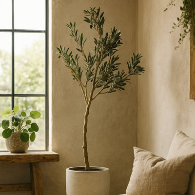 Toscana 150cm Artificial Olive Tree - Indoor Faux Olive with Lifelike ...