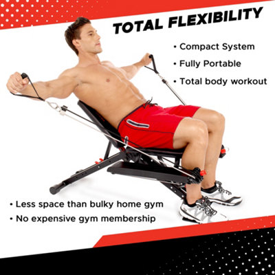 TOTAL FLEX L Folding Weight Bench & Exercise Bench Press Rack