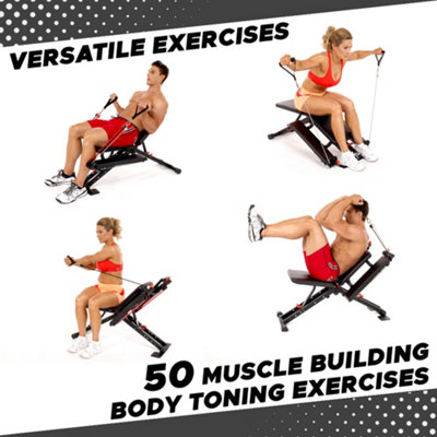 TOTAL FLEX L Folding Weight Bench & Exercise Bench Press Rack