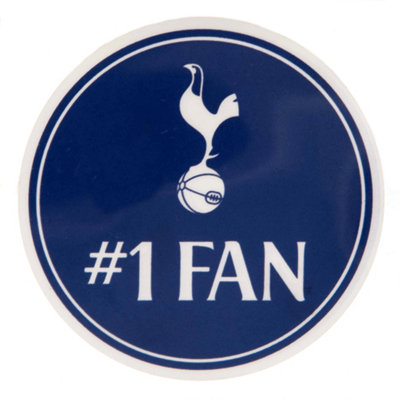 Tottenham Hotspur FC 1 Fan Car Sticker Navy/White (One Size)