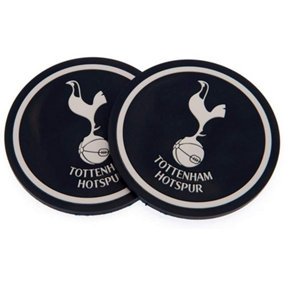 Tottenham Hotspur FC Coaster Set (Pack of 2) Navy/White (One Size)