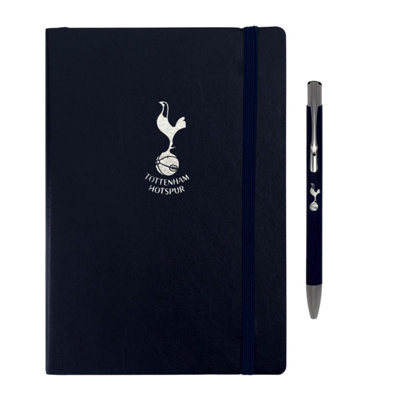Tottenham Hotspur FC Crest A5 Notebook & Pen Black (One Size)