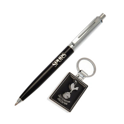 Tottenham Hotspur FC Pen And Keyring Set Black (One Size)