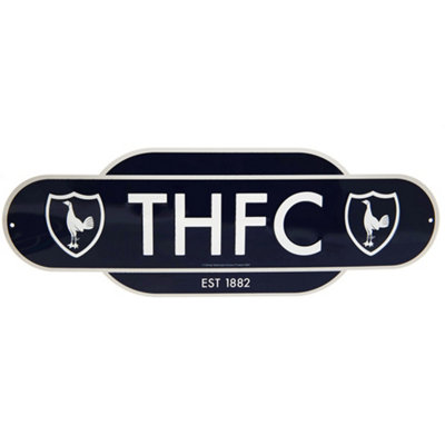 Tottenham Hotspur FC Retro Hanging Sign Black/White (One Size)