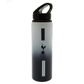 Tottenham Hotspur FC Stripe Aluminium Water Bottle Black/White (One Size)