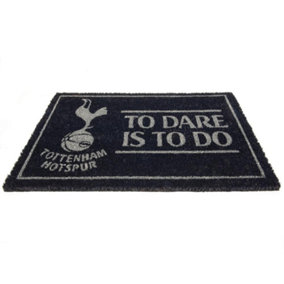 Tottenham Hotspur FC To Dare Is To Do Door Mat Black (One Size)