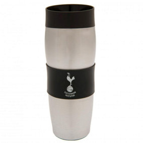Tottenham Hotspur FC Travel Mug Silver/Black (One Size)