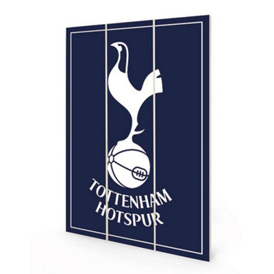 Tottenham Hotspur FC Wood Print Navy/White (One Size) | DIY at B&Q