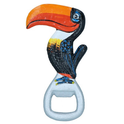 Toucan Bottle Opener Cast Iron Gift Garage Door Shed Man Cave Kitchen Bar