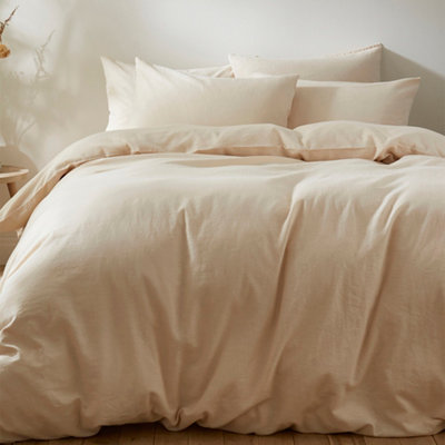 Touch of Linen Creamy Almond Duvet Cover Set