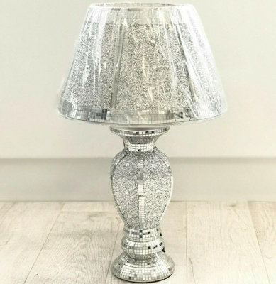 Silver glitter deals lamp