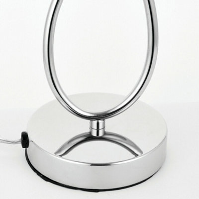 Touch On/Off Table Lamp Chrome & Smoke Mirror Glass Shade Pretty ...