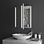 Touch Sensor LED Wall Mirrored Bathroom Cabinet Lighting with Shaver Socket 600 x 800 mm