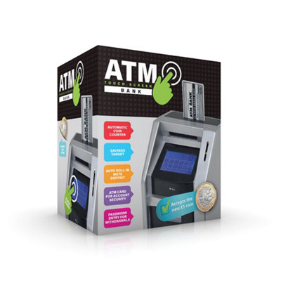 Touchscreen ATM Money Bank with LCD Backlit Display