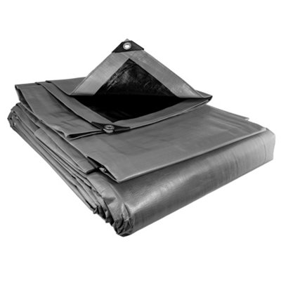 Tough heavy duty waterproof tarpaulin/cover up tarp - 7