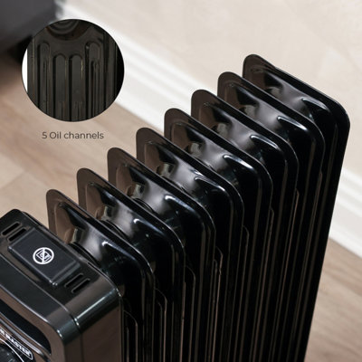 TOUGH MASTER 2000W Oil Filled Radiator Portable Electric Heater ...