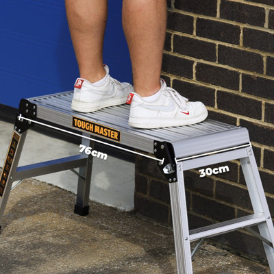 TOUGH MASTER 760 x 300mm Step Up Aluminium Work Platform