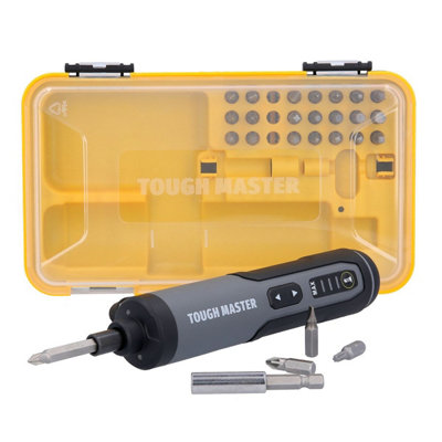 TOUGH MASTER Cordless Electric Screwdriver with Magnetic Bit Holder, 24 ...