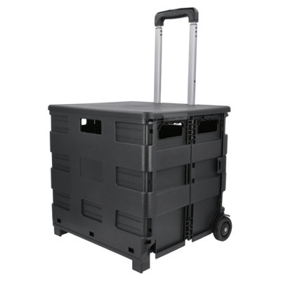TOUGH MASTER Folding Trolley Box Cart 35KG Load Capacity/ 65L Inner Volume, Extra Large Size L46 x W38 x H99cm