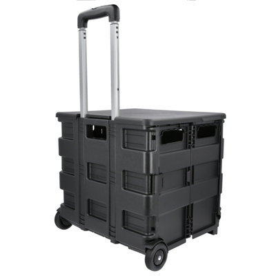 TOUGH MASTER Folding Trolley Box Cart 35KG Load Capacity/ 65L Inner Volume, Extra Large Size L46 x W38 x H99cm