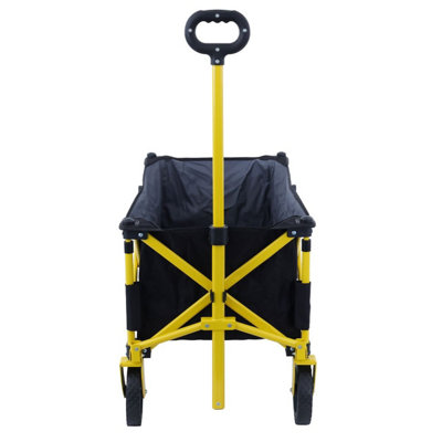 TOUGH MASTER Folding Wagon 70 kg Load Capacity, Collapsible Trolley Cart with 360 Rotating Front Wheels 7" - TM-FWC72