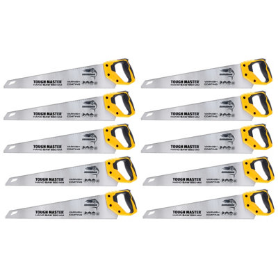TOUGH MASTER Hand Saw 550mm 9TPI Varnish Coat Non-Slip Handle Razor ...