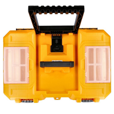TOUGH MASTER Heavy Duty Rolling Storage Toolbox & Organiser Box with Foldable Handle & Removable Top Storage