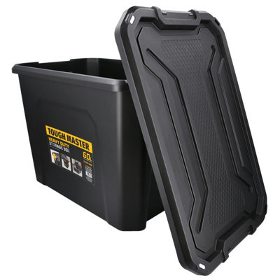 TOUGH MASTER Large Storage Boxes with Lids 60L Size 58x38x40.5 CM Heavy ...