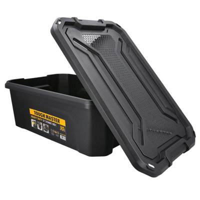 TOUGH MASTER Medium Storage Boxes with Lids 30L Size 58x38x20 CM Heavy ...