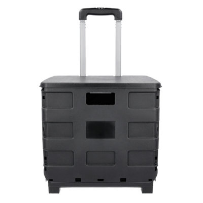 TOUGH MASTER Shopping Trolley with Adjustable Handle, 25KG Load Capacity/ 45L Inner Volume, Size L38 x W33 x H86cm