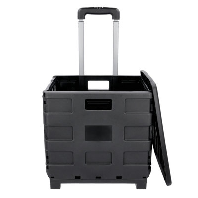 TOUGH MASTER Shopping Trolley with Adjustable Handle, 25KG Load Capacity/ 45L Inner Volume, Size L38 x W33 x H86cm